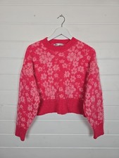 Zara Jumper Pink Fluffy Knit