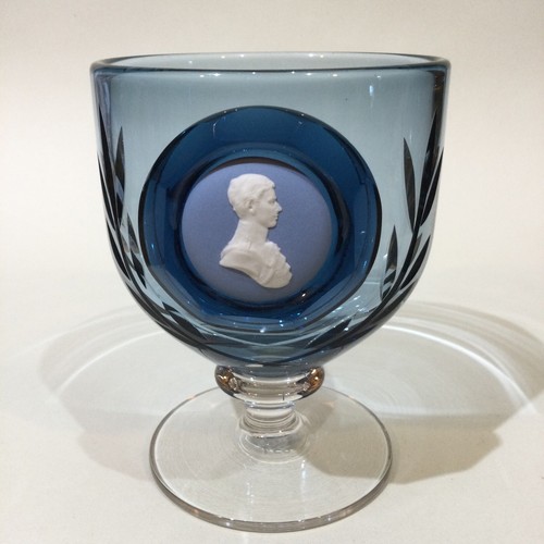 Wedgwood glass goblet - wedgwood, blue