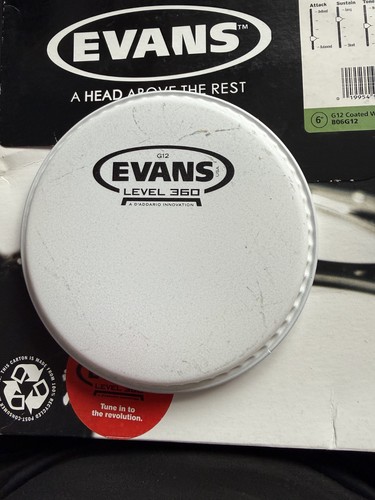 Evans g12 coated white - white, drum