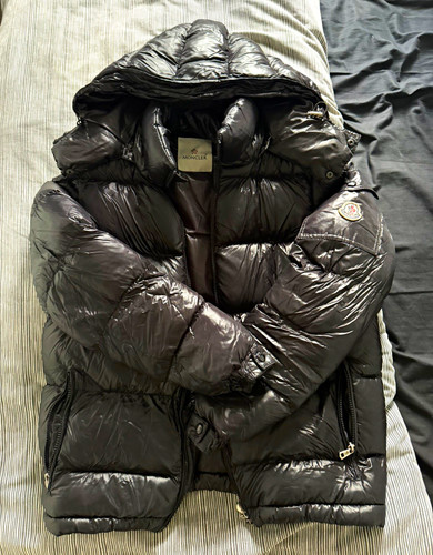 Moncler black hooded - black,