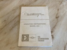 Wartburg 353 Operating Instructions Manual 353 4th Edition 1973