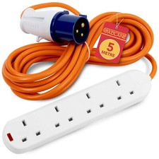 GADLANE Camping Extension Lead Electric Hookup Power Cable Plug Caravan 5M