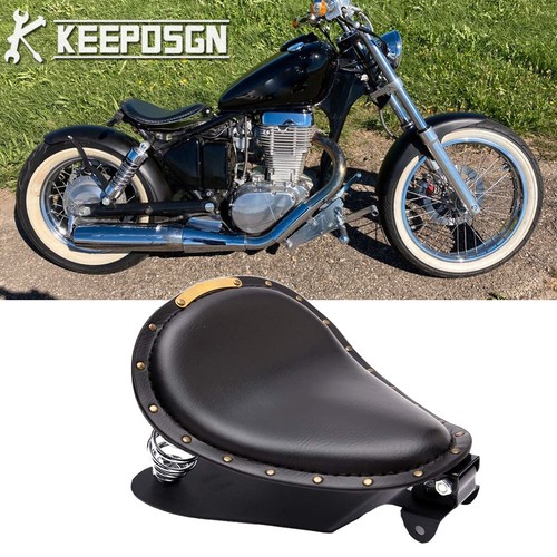 Leather solo seat springs - leather, +springs