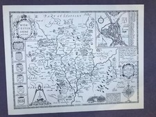WORCESTERSHIRE 1610 MAP by