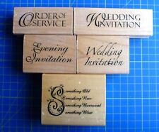 Craft Stamps. Bundle.Wedding .Order of Service. Something Old, Something New.