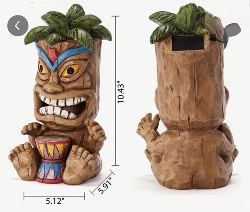 Solar tiki statue wood - solar,