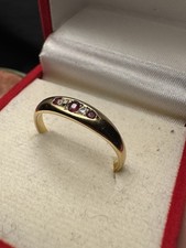 18ct gold ring three oval