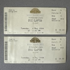 Eric Clapton Concert Ticket x2 Original Royal Albert Hall Tuesday 4th May 2004 M