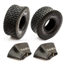 2x Tyre 15x6.00-6 & Inner Tube