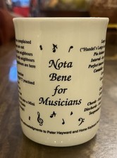 Vintage Nota Bene For Musicians Mug Music Notables 1991. Musical Terms. 