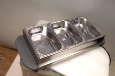 Buffet Warmer Food Server and Warming Tray Hot Plate 3 Tray Livivo 3 Section lid