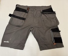 Wb26) Scruffs Casual Grey Work Shorts Size 38 Holster Pockets Next New