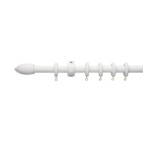 Lbb white wooden curtain pole - ,