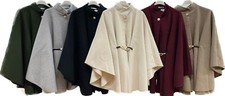 Ladies Womens Belted Poncho