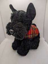 Keel Scottie Scottish Terrier Puppy Dog Red Tartan Coat Soft Plush Cuddly Toy