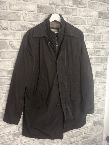 Brown zip long collared - brown, up