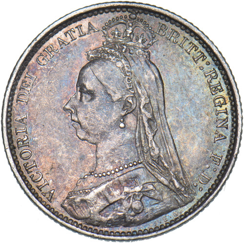1889 sixpence victoria - sixpence,
