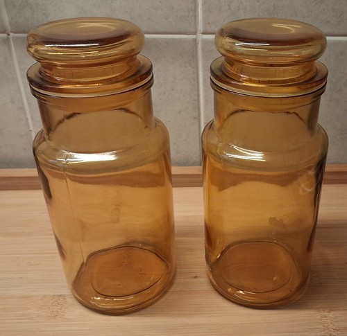 Vintage french amber storage - vintage,