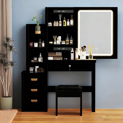 Black dressing table with - dressing,