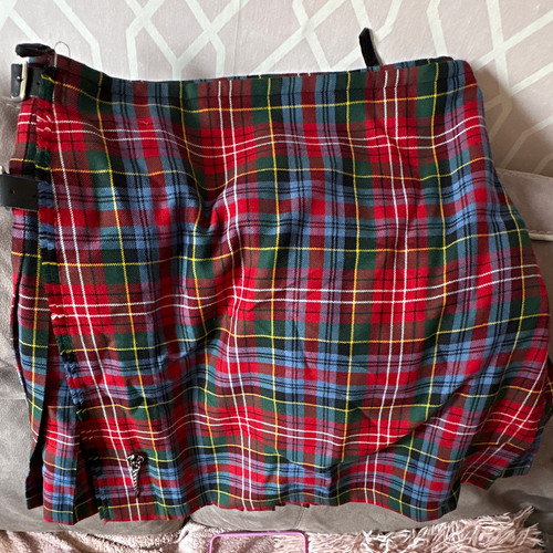 Tartan pleated wool - wool, scottish