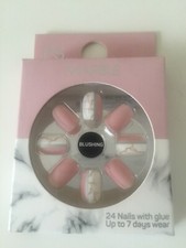 Blushing marble false - blushing, nails