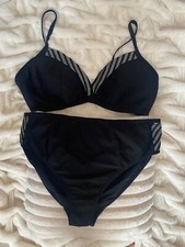 Silhouette Black & Silver Plus Size 26 Bikini, Sassy Beach Or Spa Wear 