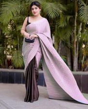 Crushed Pleated Saree. Soft