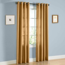 Nancy Solid Faux Silk Grommet