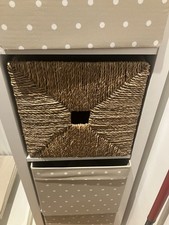 6x Wicker Storage Boxes