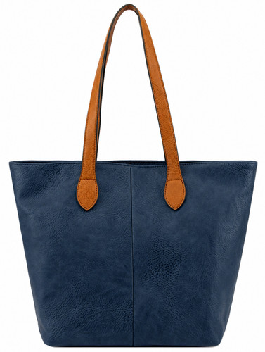 Ladies faux leather tote bag - faux,