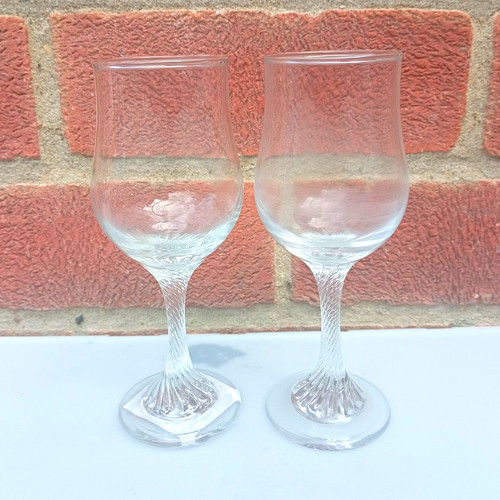 Pair clear glass - glass, wine
