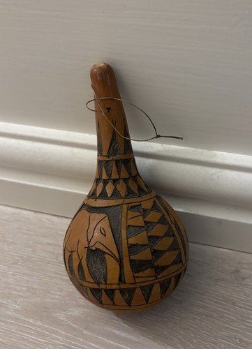 Decorated african gourd - african,