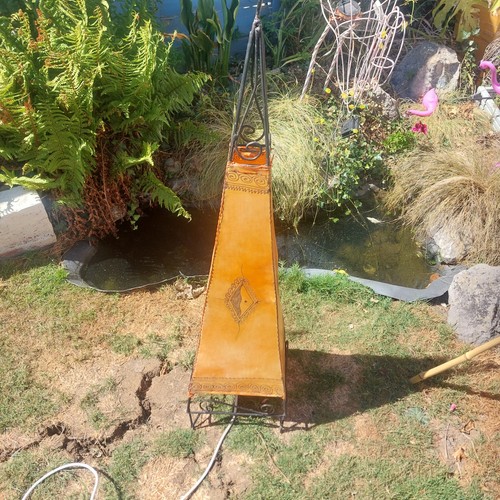 Wrought iron and - , goatskin