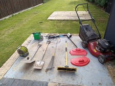 Job Lot Garden Tool Set: Mountfield Petrol Lawnmower, Mac Allister Hedge Trimmer