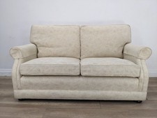 SOFA 2 Seater Cream Floral Patterned Sofa UK Removable Seat Back Cushions
