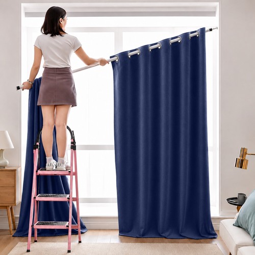 2pcs blackout curtains - curtains, eyelet