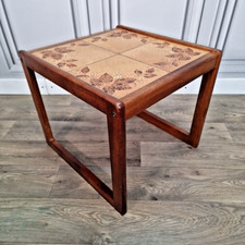 Vintage Tiled Side Table - Mid