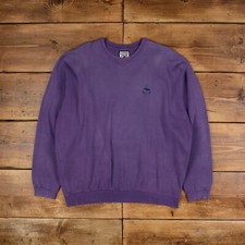 Vintage Faconnable Blank Sweatshirt 2XL Roundneck Mens Purple