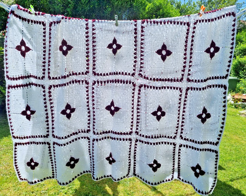 Large crochet afghan granny - large,