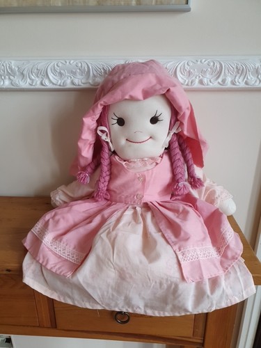 Vintage rag doll wool - doll,