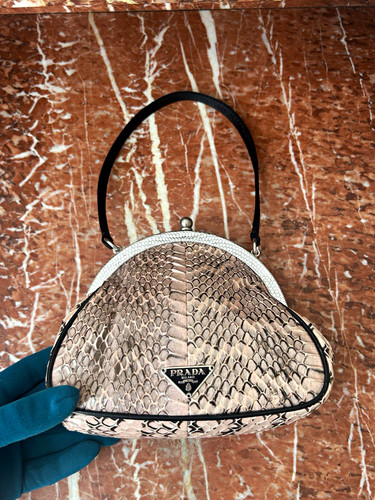 Prada beige snakeskin leather - beige,