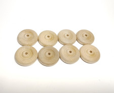 8 Unfinished Wooden Wheels 2"