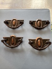 Set 4 Vintage Brass Drawer