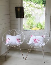 PAIR OF 1950'S WROUGHT IRON INTERIOR/EXTERIOR CHAIRS WITH ORIGINAL RUSTIC PATINA