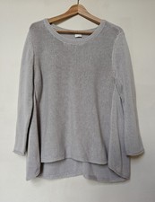 Poetry Grey Soft Cotton Jumper Sweater Size 14
