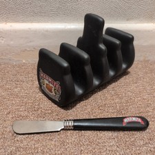 Marmite Vintage Look Black Ceramic Toast Rack Collectible