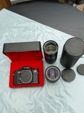 Leica R6.2  Black 35mm SLR Film Camera, 2x lens Leica Vario Elmar 35-70 + 75-200