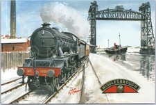 Vintage Postcard Train