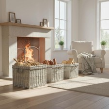 Set wicker log - 3, basket