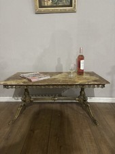 French Vintage Onyx Brass